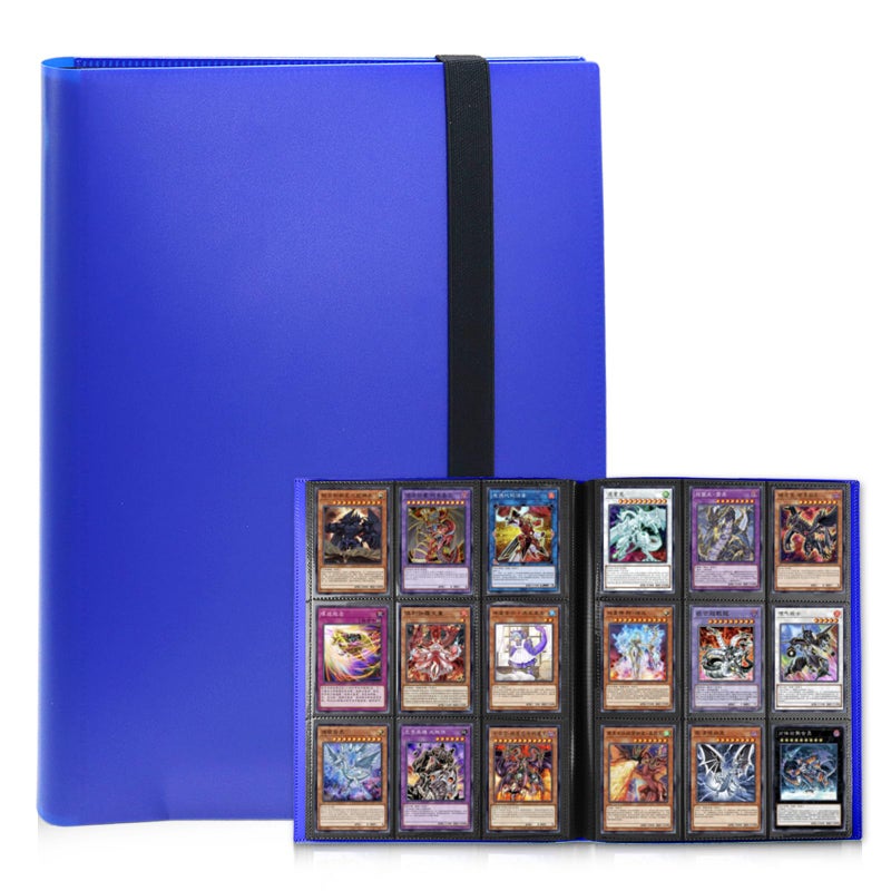 KIOEEE Dark Blue Card Binder 9 Pocket, PP Cover Trading Card Binder for 360 Cards, Sturdy Card Collection Album, Card Holder Folders for MTG, TCG, Game Cards & Sports Cards - Image 1
